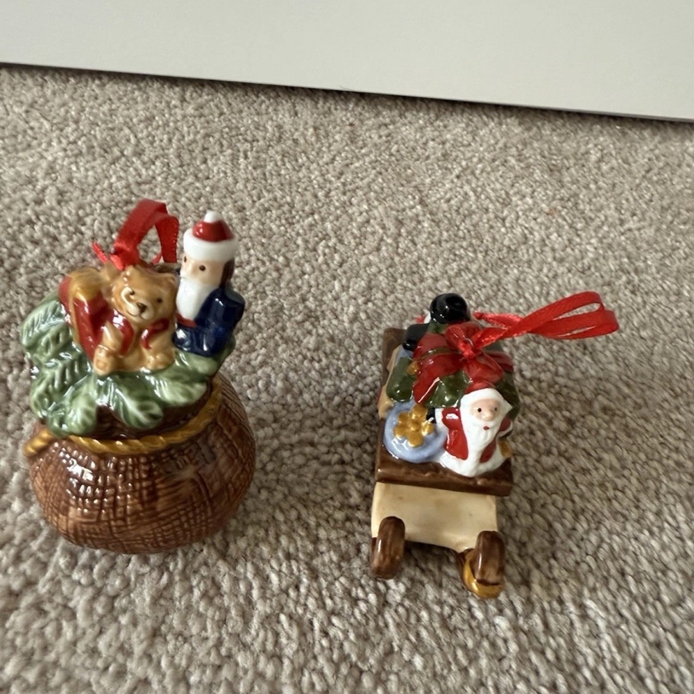Villeroy And Boch Christmas Ornaments Set Of 2 Pieces